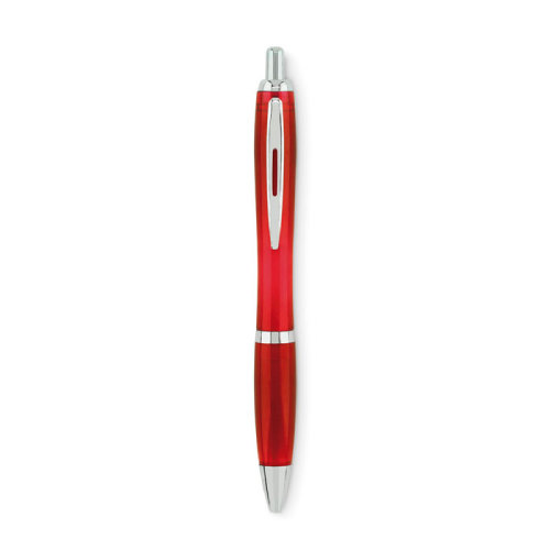Ручка шариковая (прозрачно-красный)