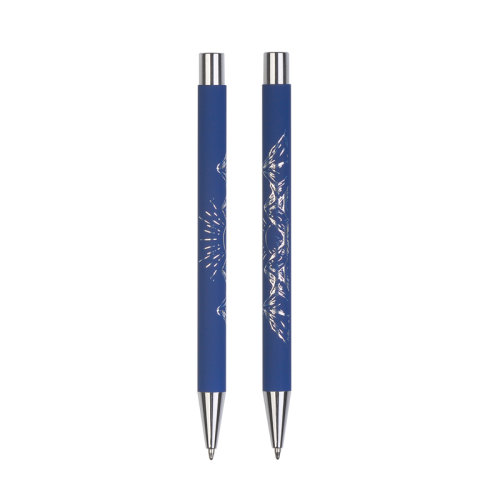 Ручка шариковая "Aurora", покрытие soft touch, темно-синий