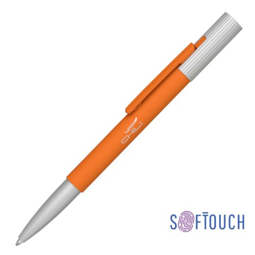 Ручка шариковая "Clas", покрытие soft touch, оранжевый