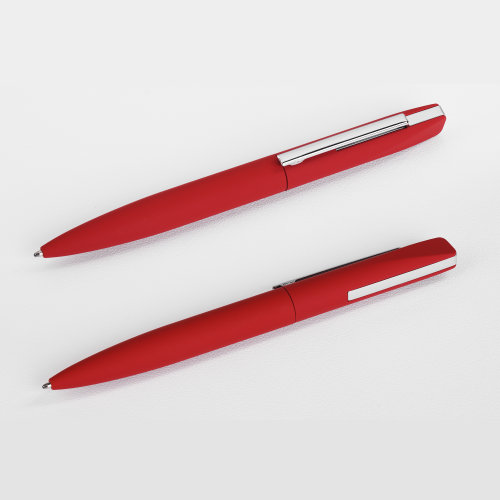 Ручка шариковая "Mercury", покрытие soft touch, красный