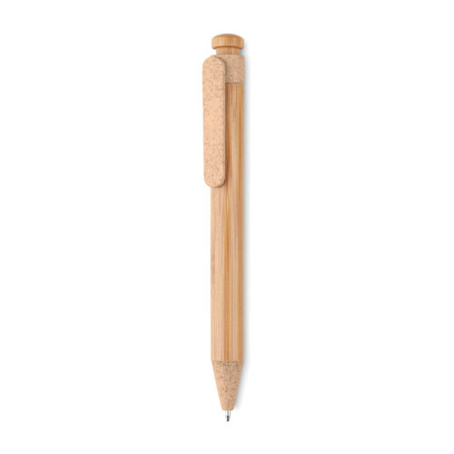 Ручка шариковая из бамбука (оранжевый)
