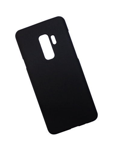 Чехол для Samsung Galaxy S9 Plus пластиковый прорезиненный, черный