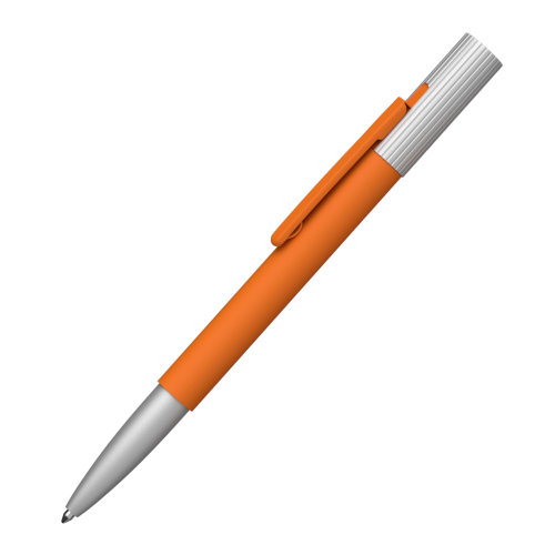 Ручка шариковая "Clas", покрытие soft touch, оранжевый