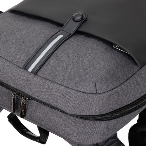 Рюкзак TORBER VECTOR с отделением для ноутбука 14,1", черный/серый, нейлон, 32 х 10 х 43 см, 13л
