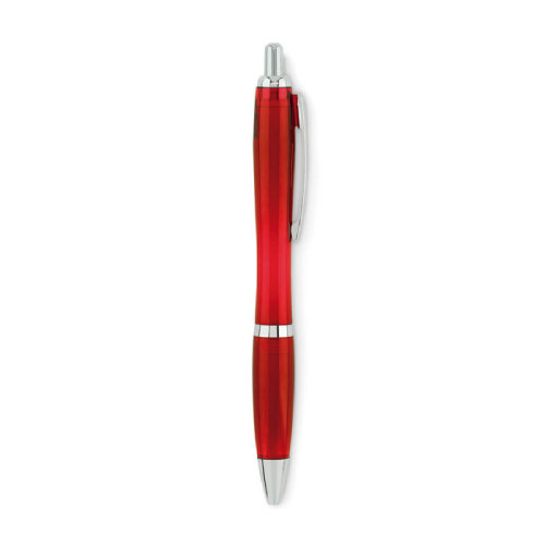 Ручка шариковая (прозрачно-красный)
