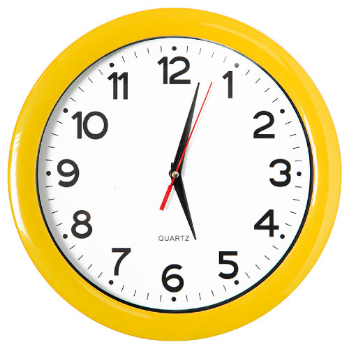 Часы настенные "ПРОМО" разборные; желтый,  D28,5 см; пластик (желтый)