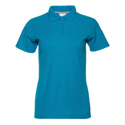 Рубашка поло женская STAN хлопок/полиэстер 185, 104W, лазурный