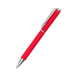 Ручка металлическая Titan софт-тач, красная-S