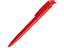 Ручка шариковая пластиковая RECYCLED PET PEN, синий, 1 мм, красный