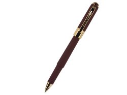 Ручка пластиковая шариковая «Monaco» (коричневый/золотистый)