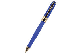 Ручка пластиковая шариковая «Monaco» (синий/золотистый)