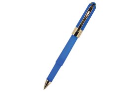 Ручка пластиковая шариковая «Monaco» (ярко-синий/золотистый)