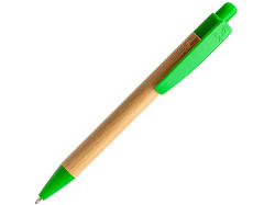 Ручка шариковая GILDON, бамбук, натуральный/папоротник