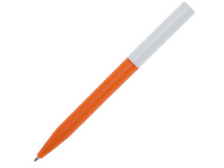 Шариковая ручка Unix из переработанной пластмассы, черные чернила - Оранжевый