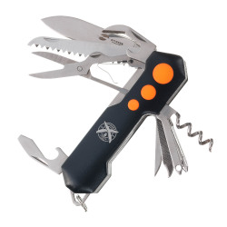 Нож перочинный Stinger, 96 мм, 15 функций, материал рукояти: алюминий, PP(черный/оранжевый), блистер
