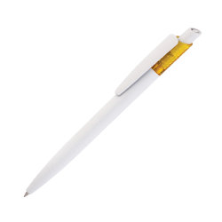 Ручка шариковая "Dallas", белый с желтым