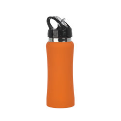 Бутылка для воды "Индиана" 600 мл, покрытие soft touch, оранжевый