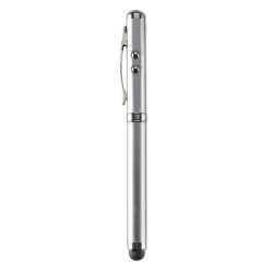 Ручка с фонариком и указкой (тускло-серебряный)