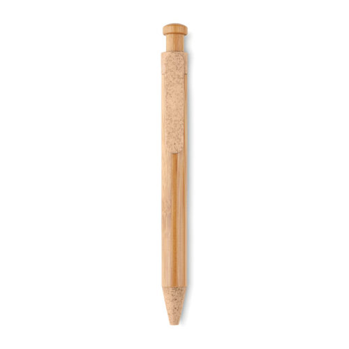 Ручка шариковая из бамбука (оранжевый)