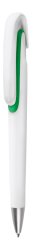 Ручка шариковая Fox, белый с зеленым