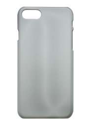 Чехол для iPhone 7 / 8 / SE 2020 пластиковый прорезиненный, серебряный