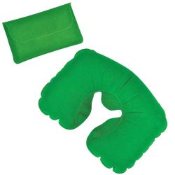 Подушка ROAD надувная дорожная в футляре (зеленый)