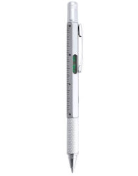 Ручка с мультиинструментом SAURIS, пластик, металл (серебристый)
