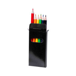 Набор цветных карандашей GARTEN (6шт.), черный, 5 x 9.3 x 0.8 см, дерево, картон (черный)